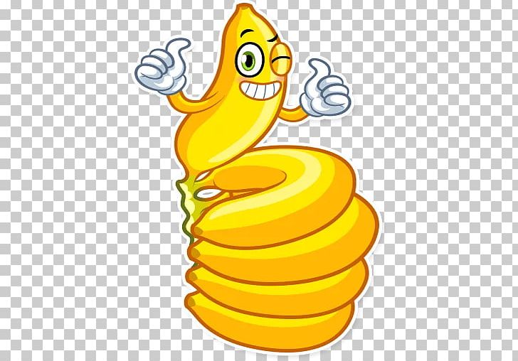 Sticker Banana Fruit Telegram PNG Clipart Banana Beak Flower Food