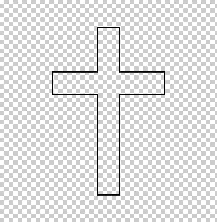 Christian Cross Symbol Outline Drawing PNG Clipart Angle Area
