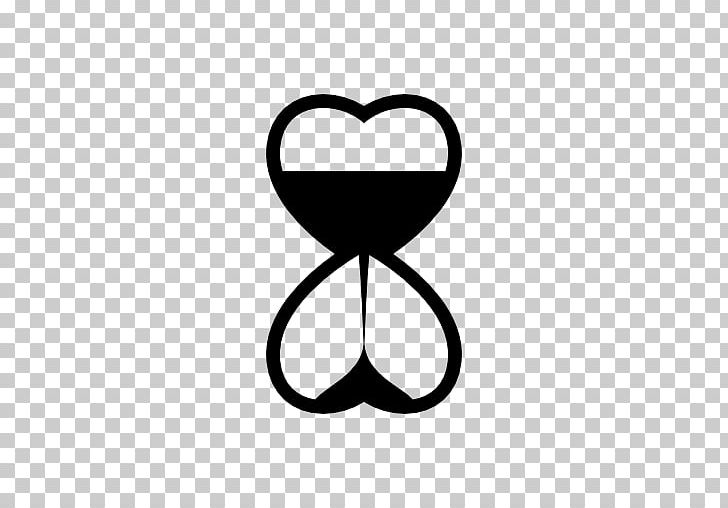 Hourglass Computer Icons Clock Heart PNG Clipart Area Black And