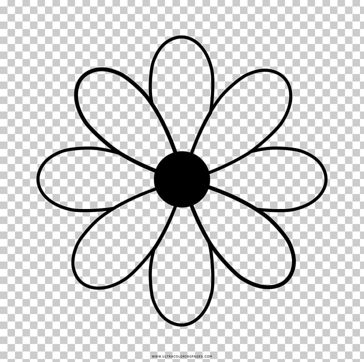 Drawing Flower PNG, Clipart, Area, Art, Black And White, Chamomile, Circle Free PNG Download