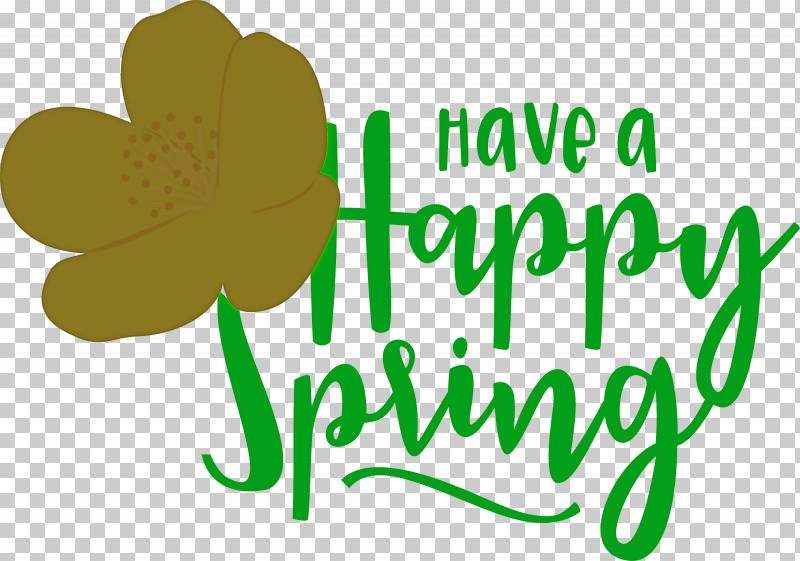 Spring Have A Happy Spring Spring Quote PNG, Clipart, Flower, Green, Leaf, Line, Logo Free PNG Download