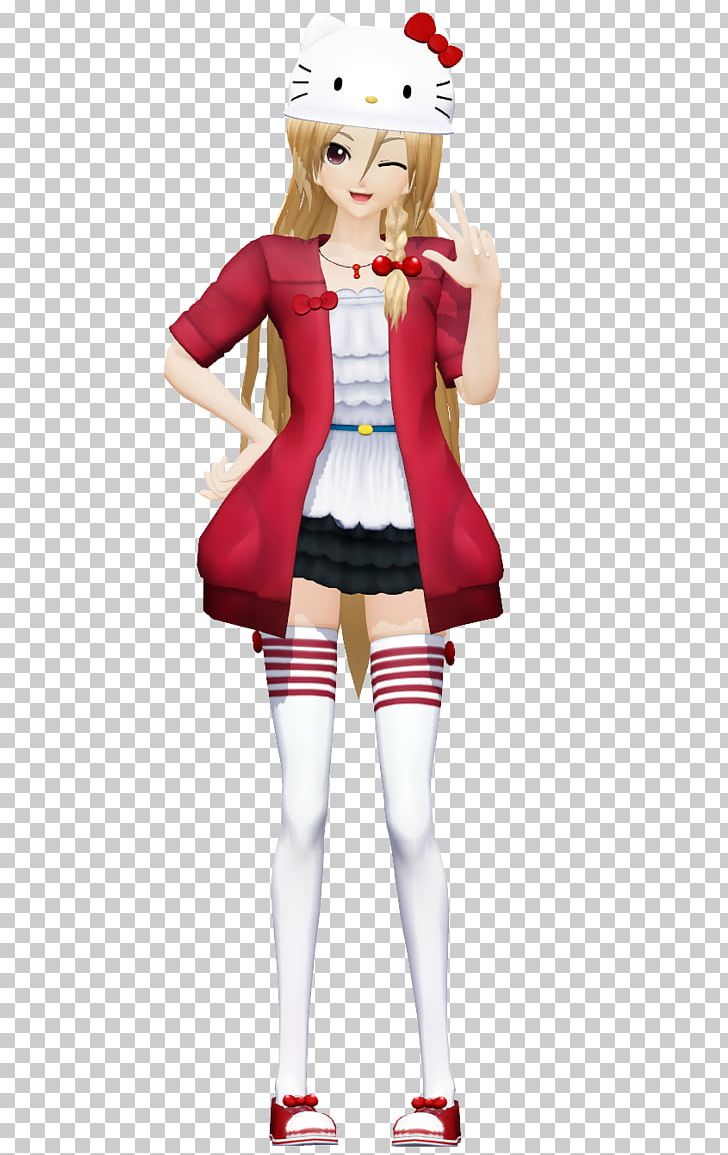 MikuMikuDance Nekomura Iroha Hello Kitty Vocaloid Art PNG, Clipart, Art, Character, Clothing, Computer Software, Costume Free PNG Download