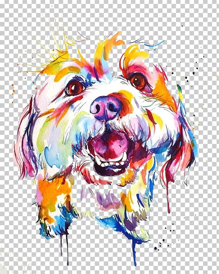 Dog Breed Watercolor Painting Border Collie Shih Tzu PNG, Clipart, Art, Border Collie, Carnivoran, Dog Breed, Dog Like Mammal Free PNG Download