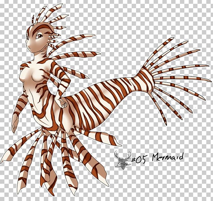 Red Lionfish Indo-Pacific Mermaid Tail PNG, Clipart,  Free PNG Download