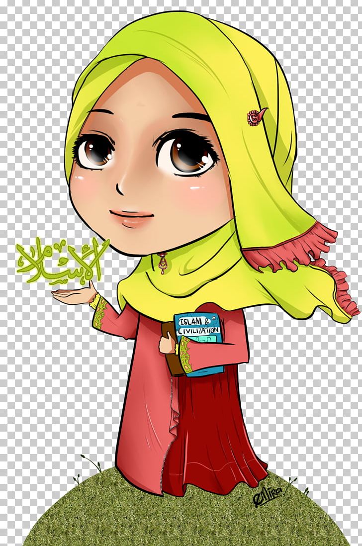 Islam Muslim Hijab Cartoon Allah PNG, Clipart, Art, Brown Hair, Cheek, Deviantart, Facial Expression Free PNG Download