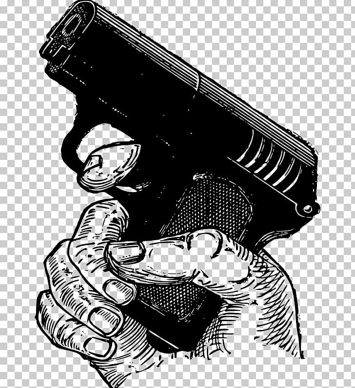 Gun Firearm Pistol Weapon PNG, Clipart, Black And White, Clip, Computer Icons, Digital Scrapbooking, Drawing Free PNG Download