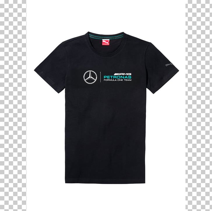 T-shirt Mercedes AMG Petronas F1 Team Mercedes-Benz Clothing Sleeve PNG, Clipart, Active Shirt, Angle, Black, Brand, Champion Free PNG Download