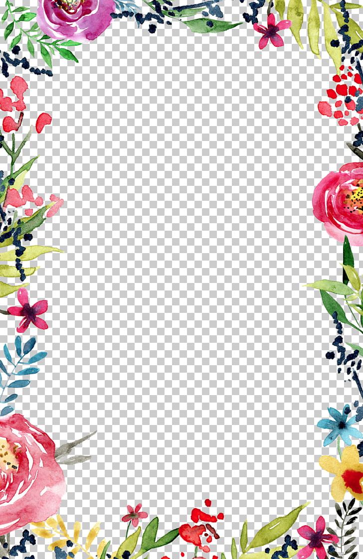 Wedding Invitation Flower Borders And Frames Template PNG