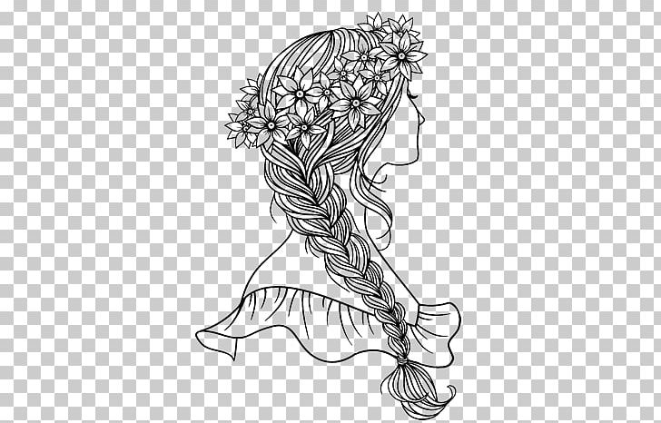 Drawing Coloring Book Braid PNG, Clipart, Adult, Arm, Art, Artwork, Black And White Free PNG Download