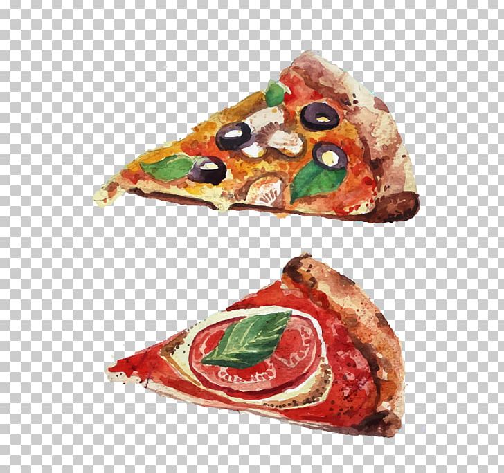 Pizza Italian Cuisine Fast Food Painting PNG, Clipart, Cartoon Pizza, Cuisine, Dish, Drawing, Encapsulated Postscript Free PNG Download