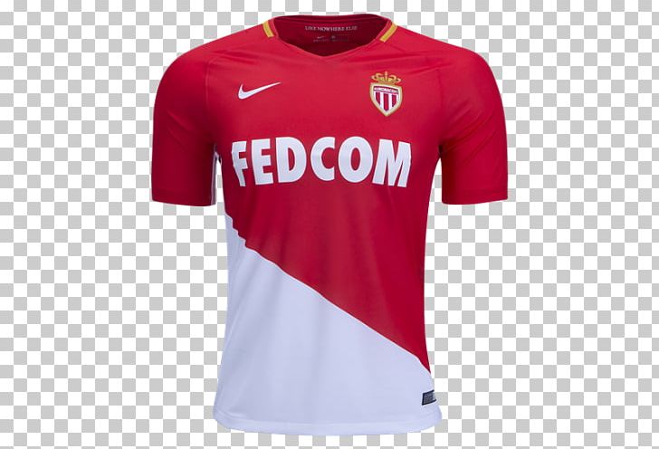 AS Monaco FC T-shirt Sports Fan Jersey Football PNG, Clipart, Active Shirt, As Monaco Fc, Brand, Clothing, Cycling Jersey Free PNG Download
