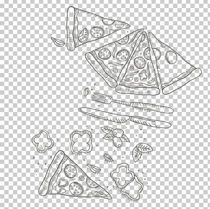 Pizza Knife Tableware Fork PNG, Clipart, Angle, Area, Black And White, Cutlery, Cutlery Vector Free PNG Download