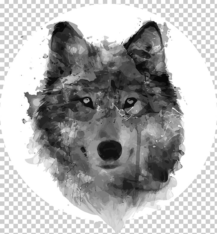 Gray Wolf Watercolor Painting Drawing Watercolour Flowers PNG, Clipart, Art, Artist, Artwork, Black And White, Carnivoran Free PNG Download