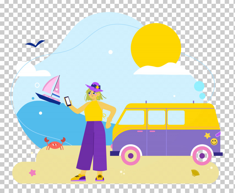 Seashore Day Vacation Travel PNG, Clipart, Cartoon, Drawing, Happiness, Painting, Travel Free PNG Download