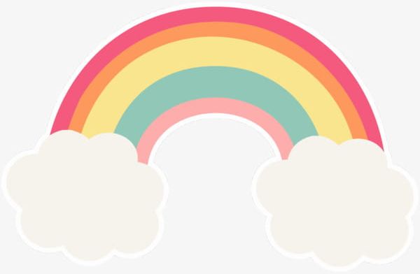 Cute Rainbow PNG, Clipart, Cartoon, Cartoon Rainbow, Clouds, Cute, Cute Clipart Free PNG Download