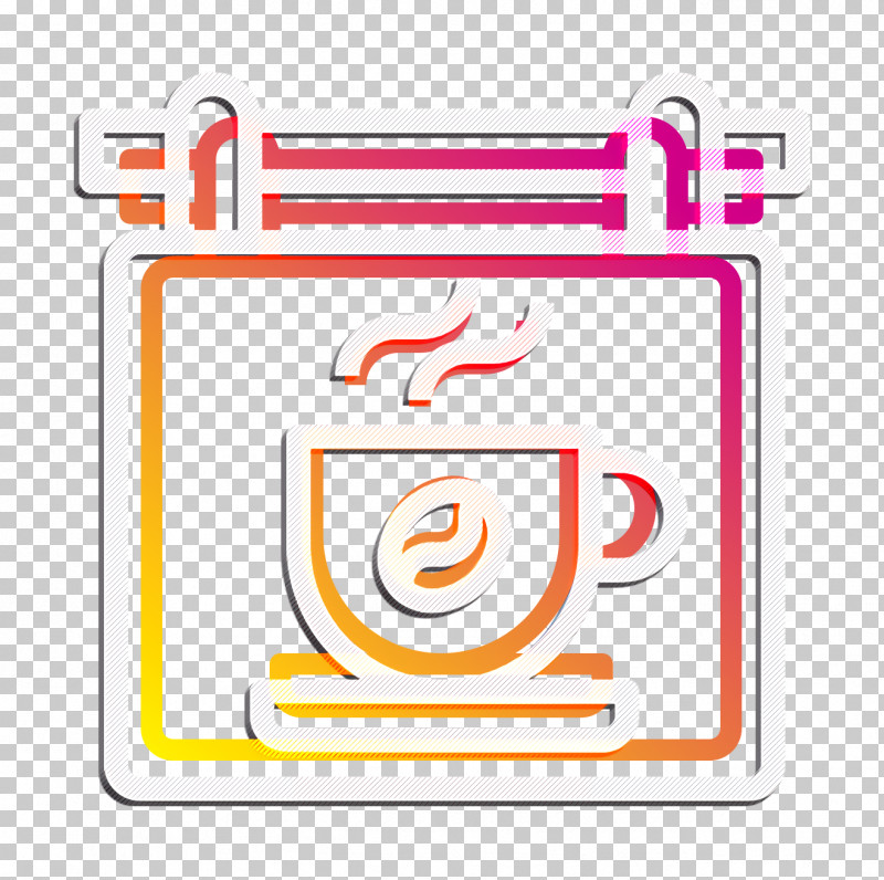 Coffee Shop Icon Food And Restaurant Icon Signboard Icon PNG, Clipart, Coffee Shop Icon, Food And Restaurant Icon, Line, Orange, Rectangle Free PNG Download