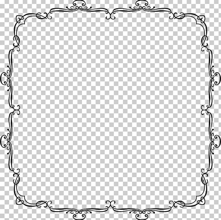 Frames France Line Art PNG, Clipart, Area, Black And White, Body Jewelry, Border, Chain Free PNG Download