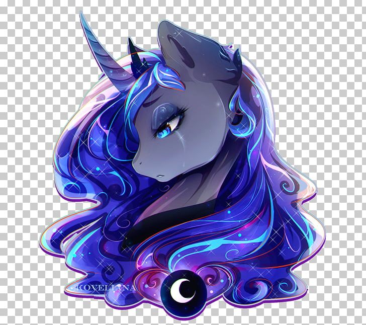 Princess Luna Pony Fan Art Unicorn PNG, Clipart, Art, Cobalt Blue, Deviantart, Drawing, Electric Blue Free PNG Download