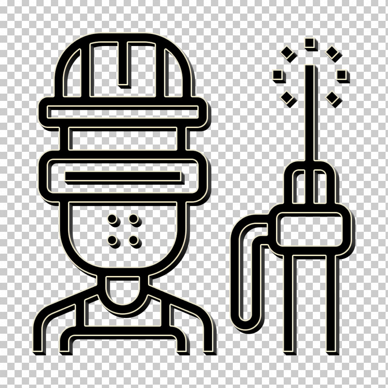 Welder Icon Career Icon PNG, Clipart, Blackandwhite, Career Icon, Coloring Book, Line, Line Art Free PNG Download