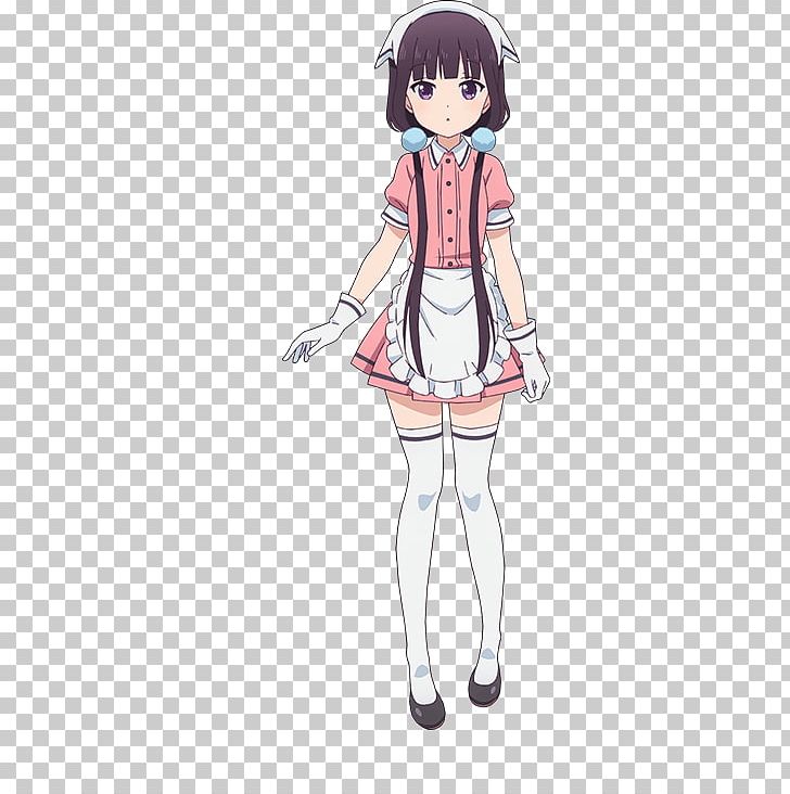 Blend S Cosplay Costume French Maid Wig PNG, Clipart, Arm, Art, Artwork, Black Hair, Cartoon Free PNG Download