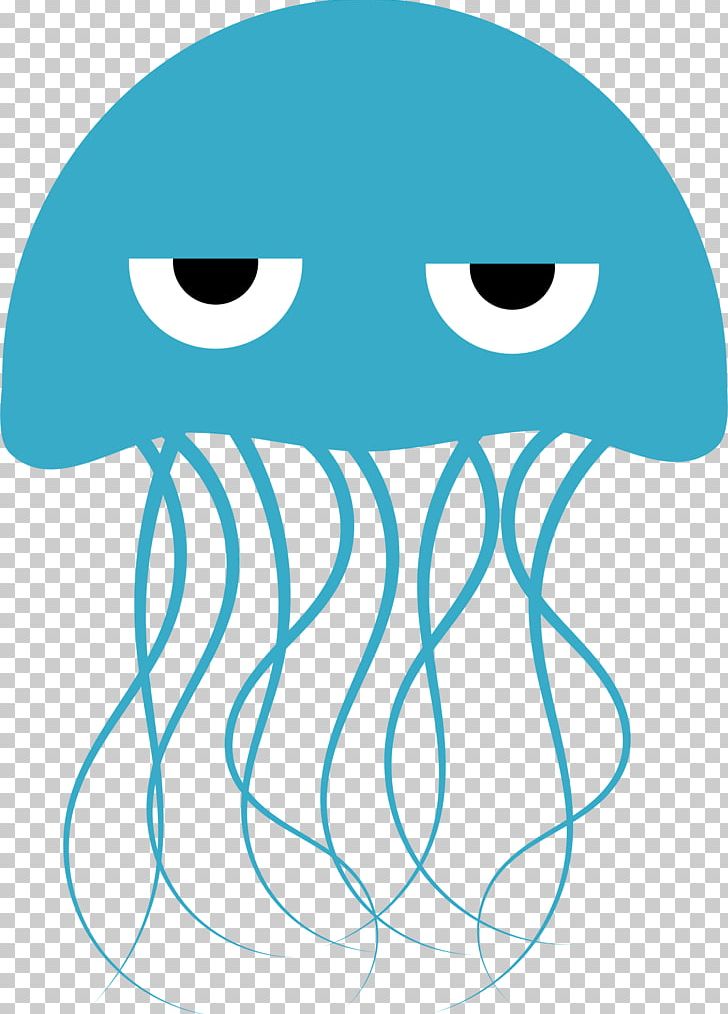 Blue Jellyfish PNG, Clipart, Aquatic Animal, Area, Artwork, Beak, Black And White Free PNG Download