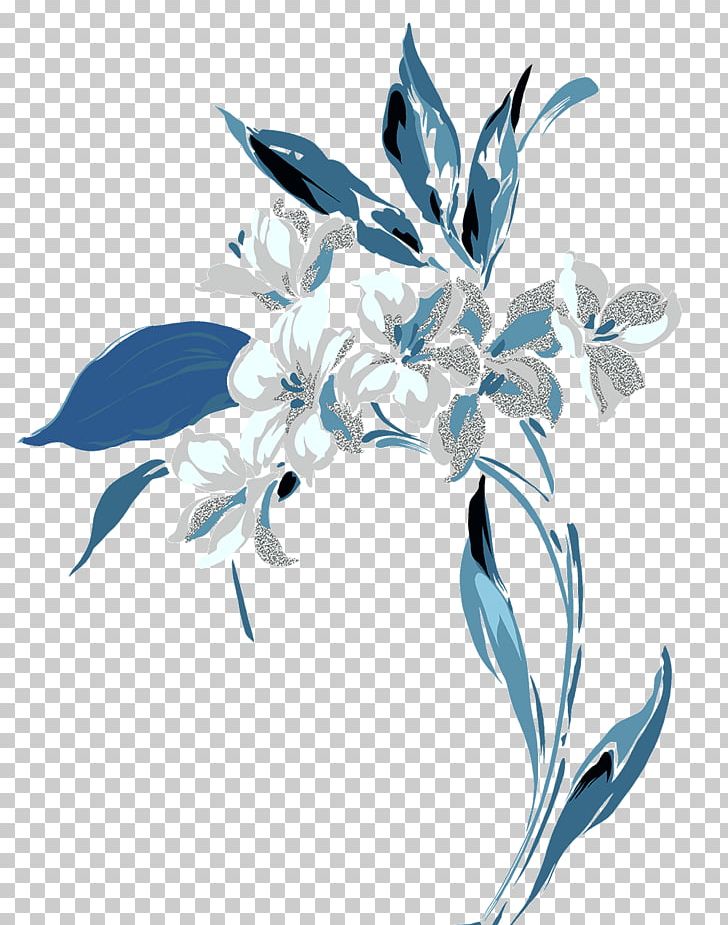 Fresh Flowers Hand-painted Decoration PNG, Clipart, Blue, Decorative Pattern, Decorative Patterns, Design, Download Free PNG Download