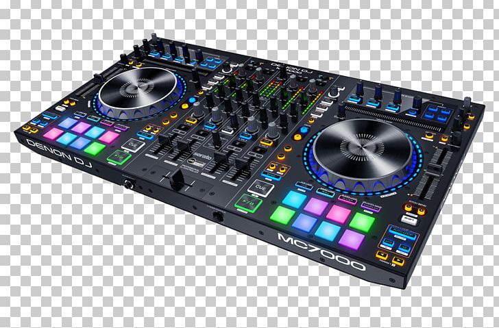 DJ Controller Disc Jockey Audio Mixers Denon DJ MC7000 Microphone PNG, Clipart, Audio, Audio Equipment, Audio Mixers, Computer, Computer Component Free PNG Download