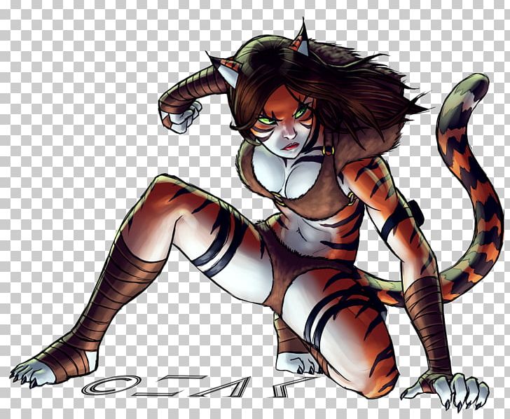 Tiger Catwoman Comics Artist Demon PNG, Clipart, Animals, Big Cat, Big Cats, Carnivoran, Cartoon Free PNG Download