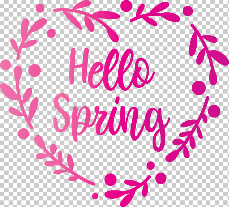 Hello Spring Spring PNG, Clipart, Calligraphy, Heart, Hello Spring, Love, Magenta Free PNG Download