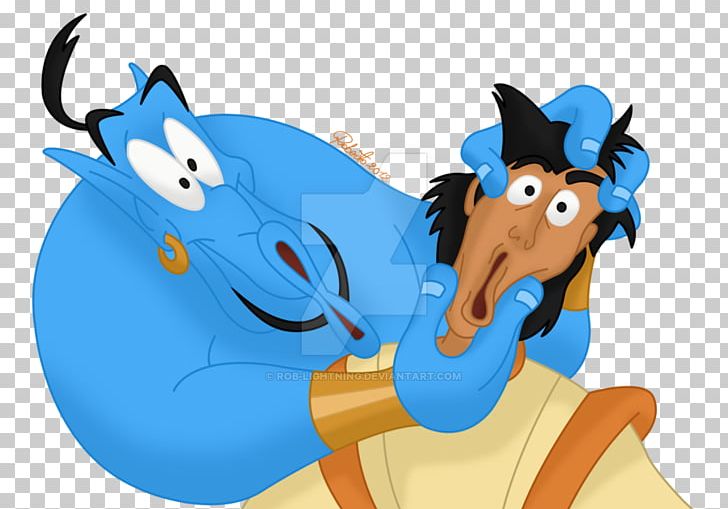 Aladdin Genie, Genie Aladdin Jafar The Walt Disney Company Jinn, aladdin,  blue, vertebrate png