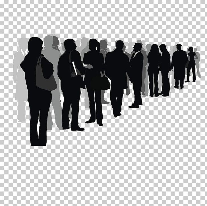 Silhouette Crowd Drawing Illustration PNG, Clipart, Business, Communication, Conversation, Line Up, Management Free PNG Download
