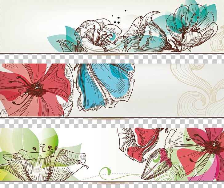 Banner Flower Floral Design PNG, Clipart, Artwork, Banner Vector, Colored Petals, Encapsulated Postscript, Floral Free PNG Download