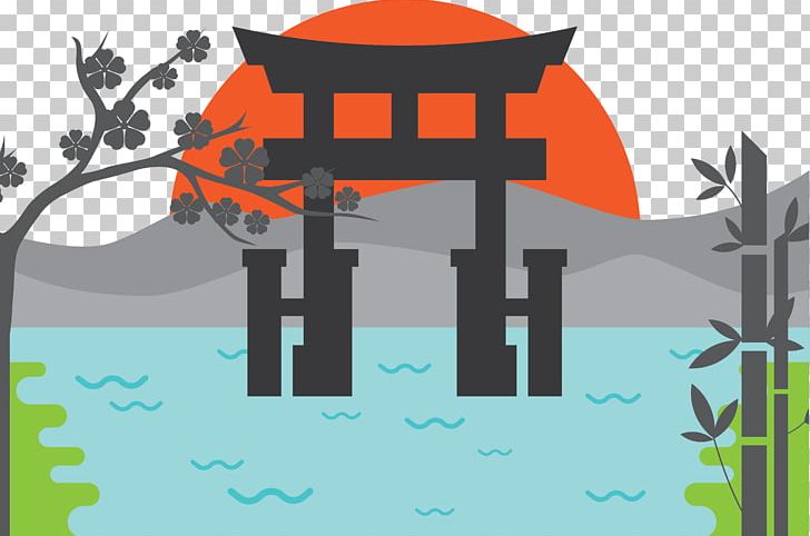 Itsukushima Shrine The Great Torii Illustration PNG, Clipart, Brand, Cartoon, Chinese, Chinese Border, Chinese Dragon Free PNG Download