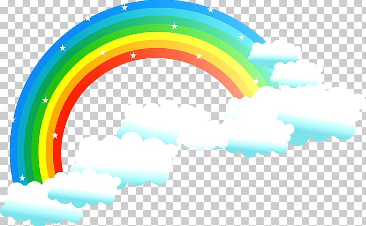 Rainbow Cartoon PNG, Clipart, Blue, Circle, Clouds, Comics, Computer Wallpaper Free PNG Download