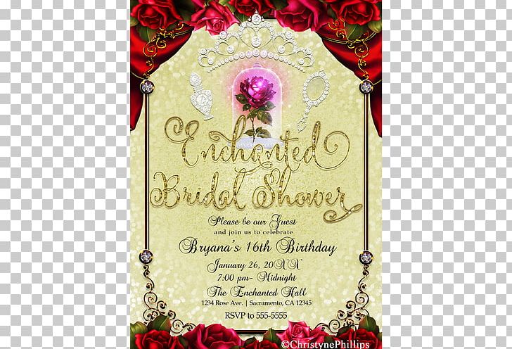 Wedding Invitation Sweet Sixteen Party Greeting & Note Cards Birthday PNG, Clipart, Baby Shower, Bachelorette Party, Beauty And The Beast, Belle, Birthday Free PNG Download