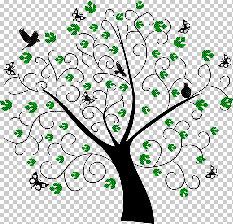 Green Leaf Tree Plant Branch PNG, Clipart, Branch, Green, Leaf, Line Art, Ornament Free PNG Download