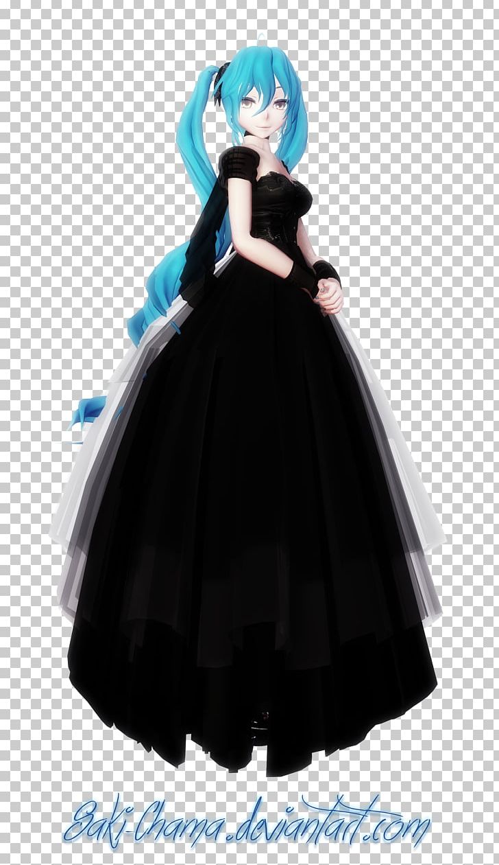 Hatsune Miku Dress MikuMikuDance Gown Kaito PNG, Clipart, Action Figure, Animation, Anime, Cantarella, Costume Free PNG Download