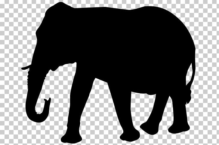 African Elephant Silhouette PNG, Clipart, African Elephant, Animals, Black, Black And White, Cattle Like Mammal Free PNG Download