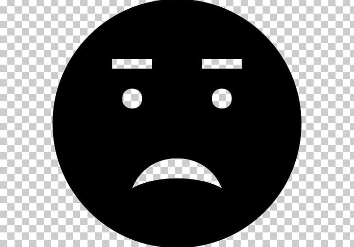 Emoticon Sadness Face Smiley PNG, Clipart, Angle, Black, Black And White, Circle, Computer Icons Free PNG Download