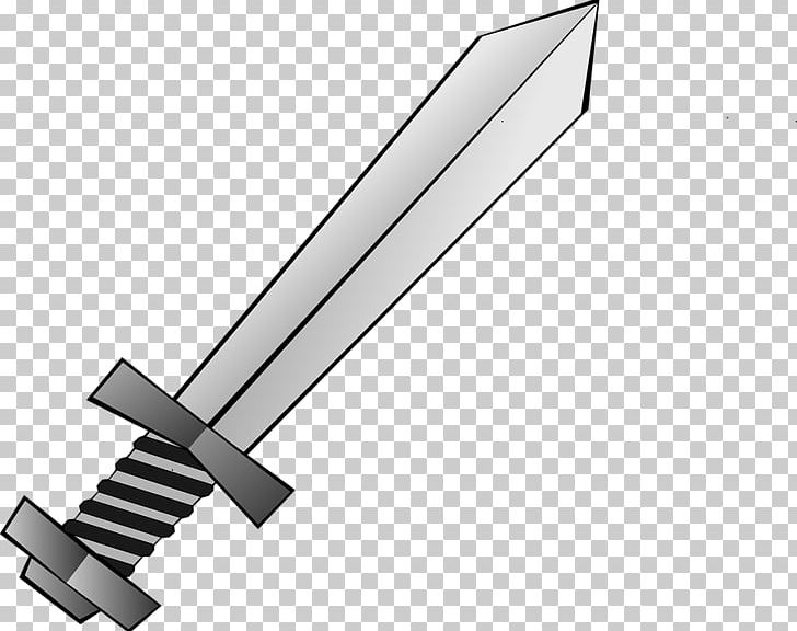 Knightly Sword PNG, Clipart, Angle, Baskethilted Sword, Cold Weapon, Drawing, Grayscale Free PNG Download