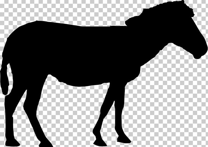 Mustang Standing Horse Silhouette PNG, Clipart, Black, Black And White, Colt, Donkey, Foal Free PNG Download