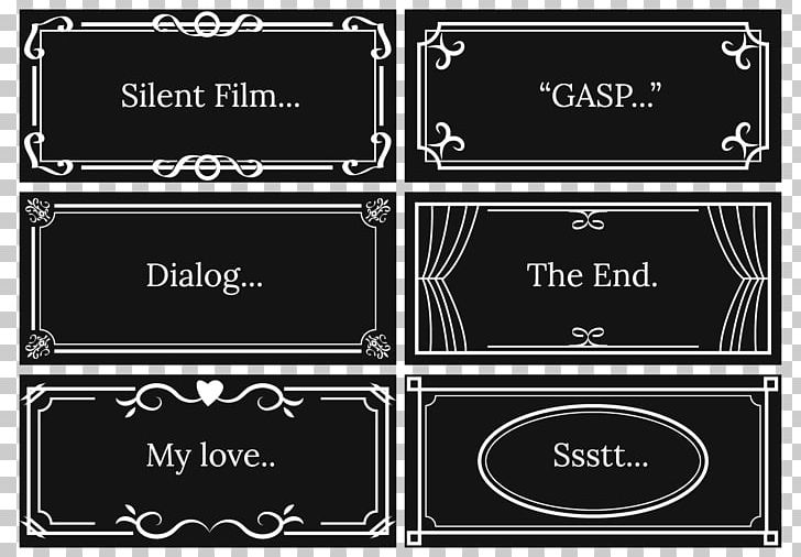 Silent Film Dialogue Intertitle PNG, Clipart, Angle, Black And White, Brand, Cinema, Closing Credits Free PNG Download