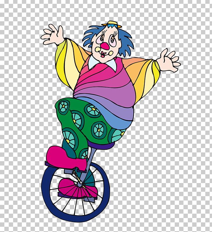 Circus Clown Bicycle Unicycle Cartoon PNG, Clipart, Art, Artwork, Cartoon, Circus, Clown Free PNG Download