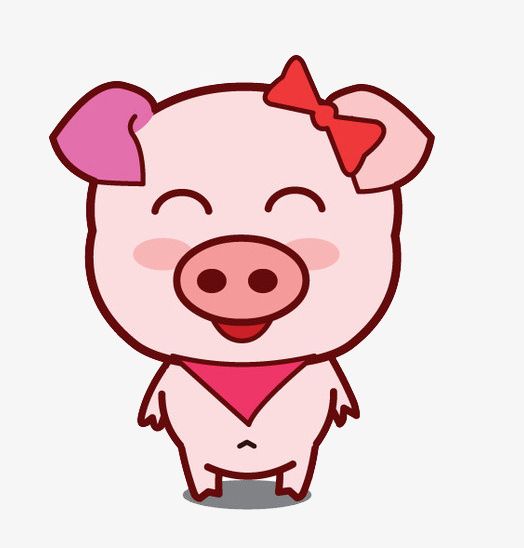 Hand-painted Smiling Pig Silhouette PNG, Clipart, Animals, Bow, Bow Tie, Cartoon, Cartoon Animals Free PNG Download