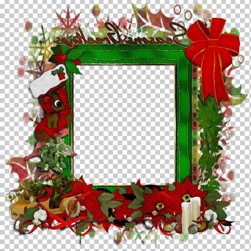 Picture Frame PNG, Clipart, Christmas Decoration, Christmas Eve, Holly, Interior Design, Paint Free PNG Download