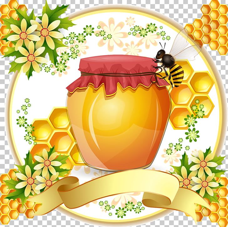 Honey And Honey Tag Stream PNG, Clipart, Beehive, Cartoon, Cdr, Cuisine, Encapsulated Postscript Free PNG Download