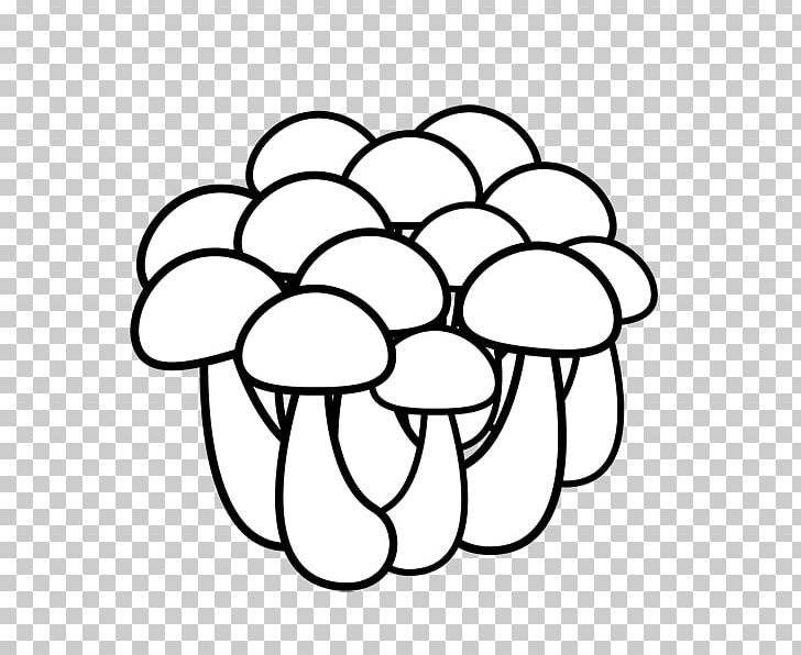 Shimeji Black And White Mushroom Monochrome Painting PNG, Clipart, Area, Black And White, Book Illustration, Circle, Color Free PNG Download