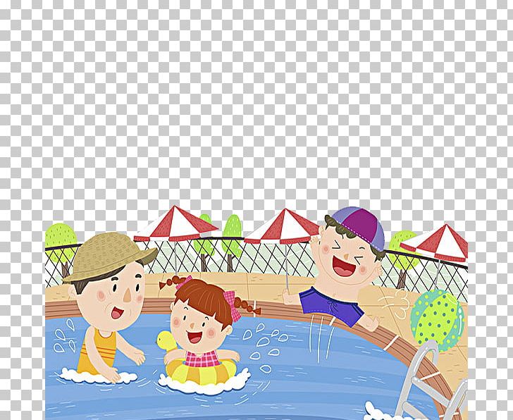 Swimming Pool Child Cartoon Illustration PNG, Clipart, Adult Child, Area, Art, Boy, Cartoon Free PNG Download