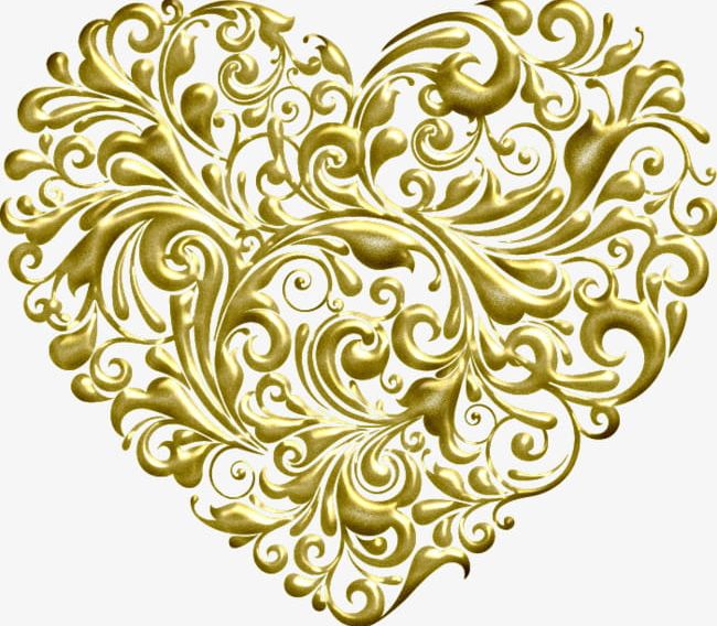 Cartoon Painted Gold Heart-shaped Pattern PNG, Clipart, Balloon Cartoon, Blog, Cartoon Pattern, Circle, Design Free PNG Download