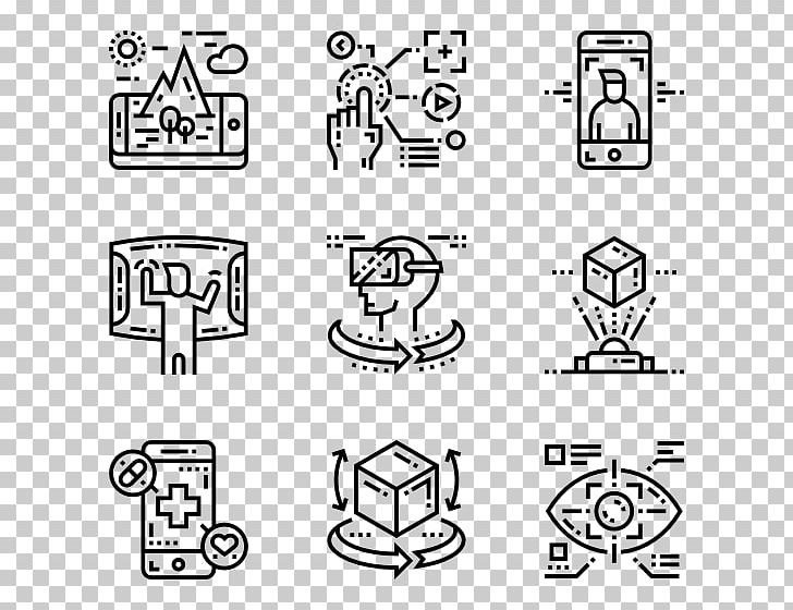 Icon Design Graphic Design Computer Icons Flat Design PNG, Clipart, Angle, Art, Augmented Reality, Black, Black And White Free PNG Download